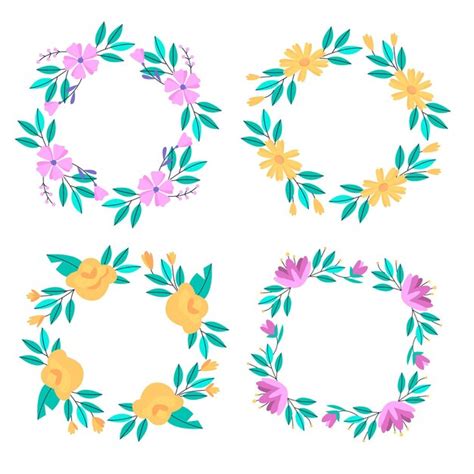 Free Vector Floral Wreaths Collection