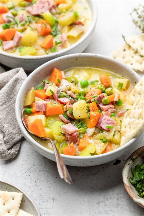 Creamy Ham And Potato Soup All The Healthy Things