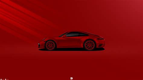 Porsche 911 Carrera 4s Illustration 5k Wallpaperhd Cars Wallpapers4k