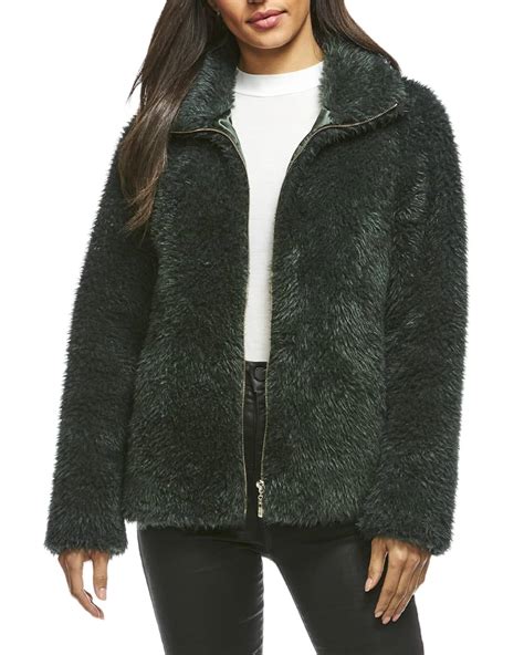 Fabulous Furs Essential Faux Fur Zip Jacket Neiman Marcus