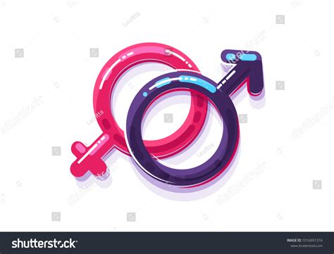 Female Male Sex Symbol Gender Men Stock Vector Royalty Free 1016991316 Shutterstock