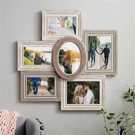 6 Opening Wood With Round Center Collage Frame Collage Frames Frame