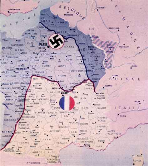 207 Juin 1940 France Zone Libre Vs Zone Occupée Zigzag Veyrier