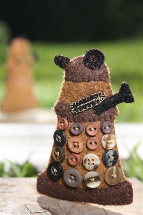 Doctor Who Inspired Dalek Brooch Felt Pin 8 Felt