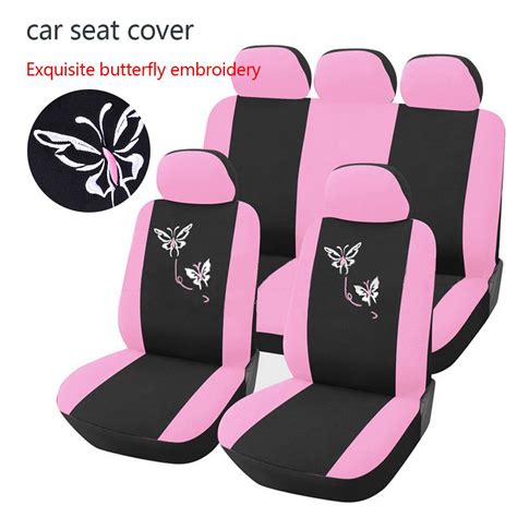 buy dewtreetali seat protector pink car seat covers butterfly embroidery seat