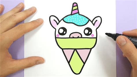 How To Draw A Cute Unicorn Ice Cream Kawaii Learn