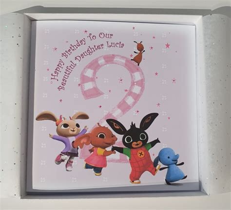 Personalised Bing Bunny 2nd Birthday Card Any Relation Or Age Etsy