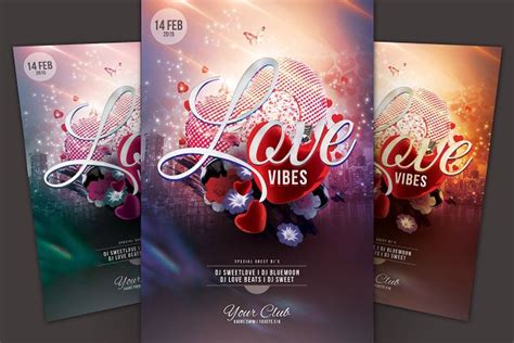 Valentine Love Flyer Creative Photoshop Templates Creative Market