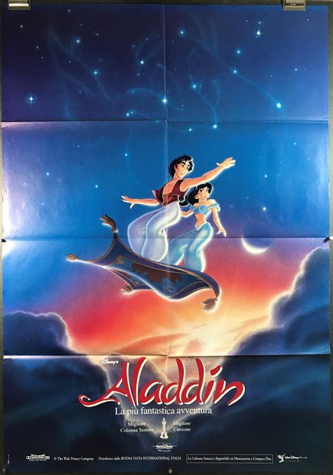 aladdin original walt disney italian poster original vintage movie posters
