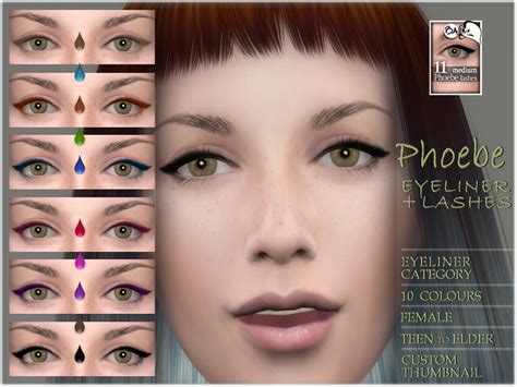 Phoebe Eyeliner Lashes The Sims 4 Catalog
