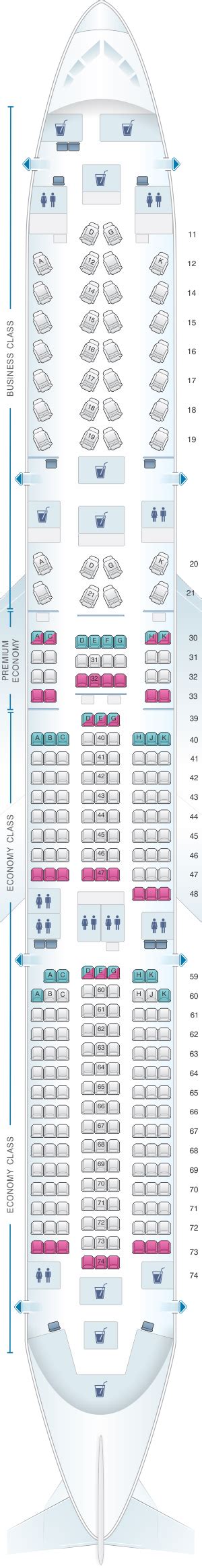 Seat Map Cathay Pacific Airways Airbus A350 900 35g