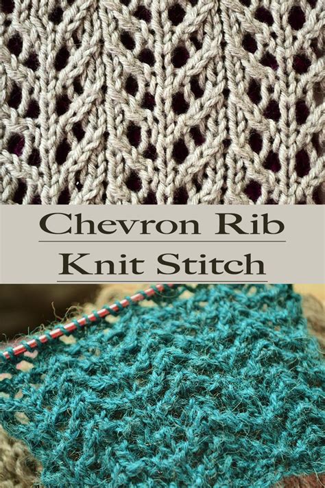 Chevron Lace Rib Knit Stitch Pattern Tutorial Lace Knitting