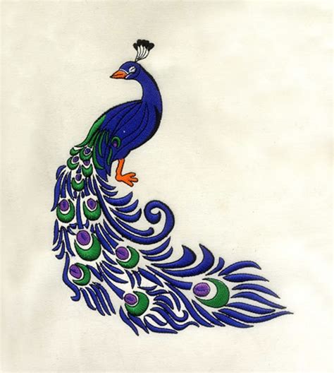 Peacock Embroidery Designs Pattern