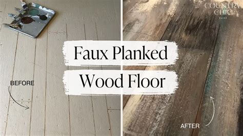 How To Paint Faux Wood Plank Floors With Country Chic Paint Diy Floor