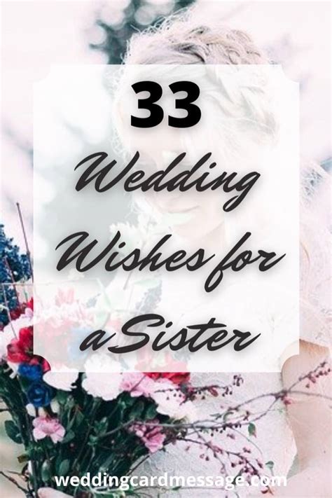 33 Wedding Wishes For A Sister Wedding Card Message