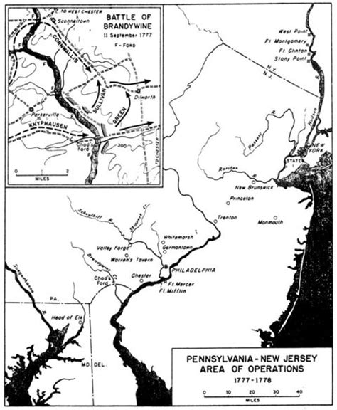 Región De Operaciones Pensilvania Nueva Jersey 1777 1778 Guerra De