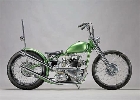 Classic Green Triumph Triumph Chopper Harley Bikes
