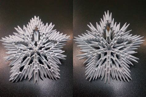 3d Origami Snowflake модульное оригами снежинка 3d Origami Origami