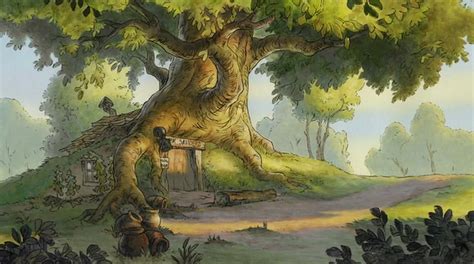 Pooh S House Disney Wiki Fandom Storybook Art Cartoon Trees