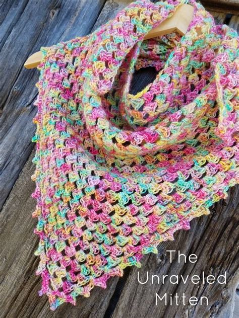 Spring Fling Triangle Shawl Crochet Pattern Free Triangle Shawl