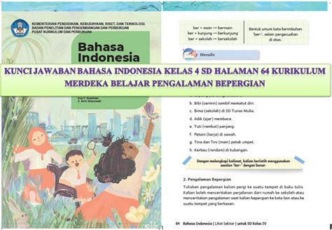 Kunci Jawaban Bahasa Indonesia Kelas 4 SD Halaman 64 Kurikulum Merdeka