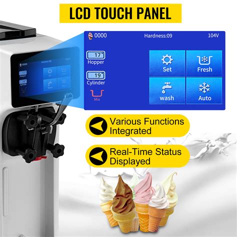 Vevor Commercial Soft Ice Cream Machine Automatyczna Maszyna Do Lodów