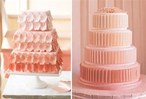 Torta Nuziale Wedding Ombre Cake Tendenza Esempio Look Sposa