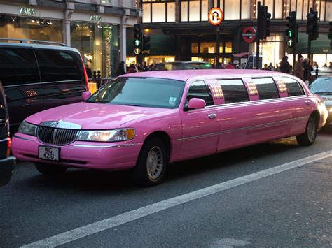 Pink Stretch Limo Outside Harrods London Nen Gallery