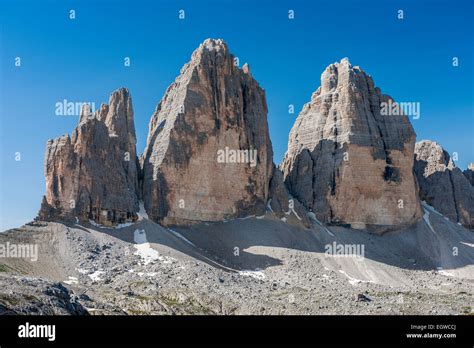 Three Peaks Northern Walls Sexten Dolomites South Tyrol Province Of