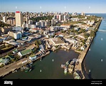 Aerial view of downtown of Maputo, capital city of Mozambique, Africa ...
