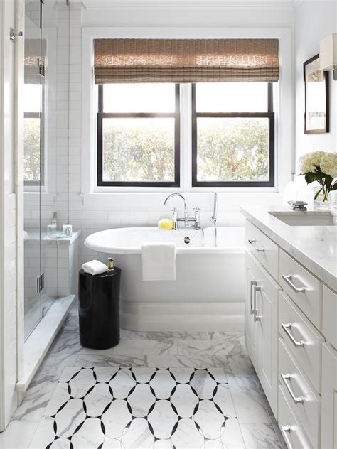 However, their appeal is timeless—the sleek silhouette matches every single aesthetic, and the price tag is generally affordable. Pretty bamboo bath mat in Bathroom Traditional with White ...