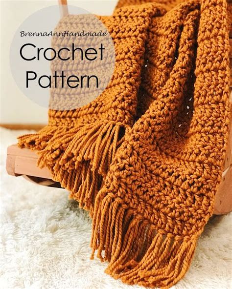 Brenna Ann Handmade New Crochet Pattern The Golden Hour Blanket By
