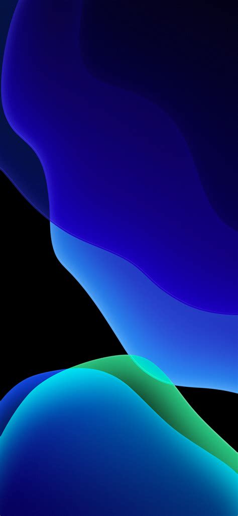 Ios 13 Official Stock Wallpaper Ultra Hd Blue Dark Wallpapers Central