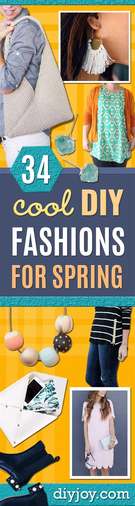 The Cover Of 34 Cool Diy Fashions For Spring With Pictures Of