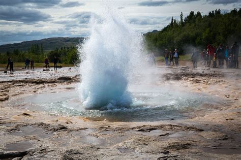 Haukadalur Iceland August 4 Geyser Strokkur 4 2014 In Hauka