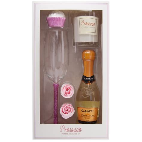 Brubaker cosmetics womens ladies her bath body pamper gift set in wooden cabinet. Prosecco Pamper Night In | Alcohol Gifts - B&M