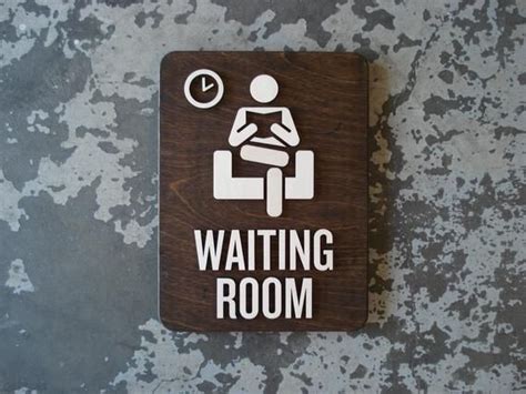 Waiting Room Doctor Office Sign Directional Arrows Etsy Waiting
