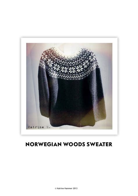Knitting Pattern Beautiful Norwegian Sweater Loose Fit Etsy