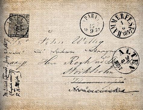 Antique French Postcard Postmark Handwriting By Antiquegraphique