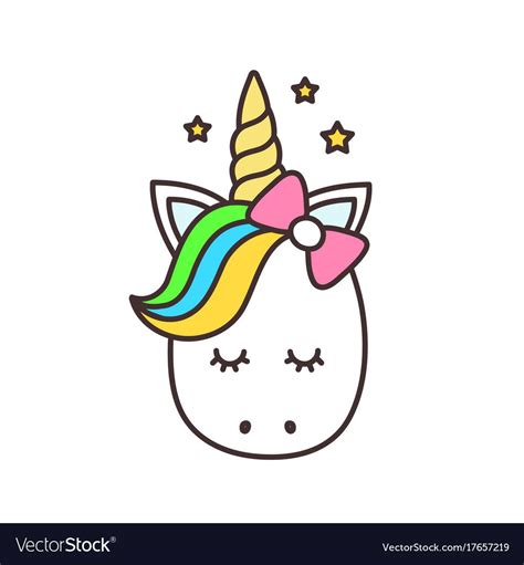 Cute Unicorn Cartoon Character Vector Image On Vectorstock