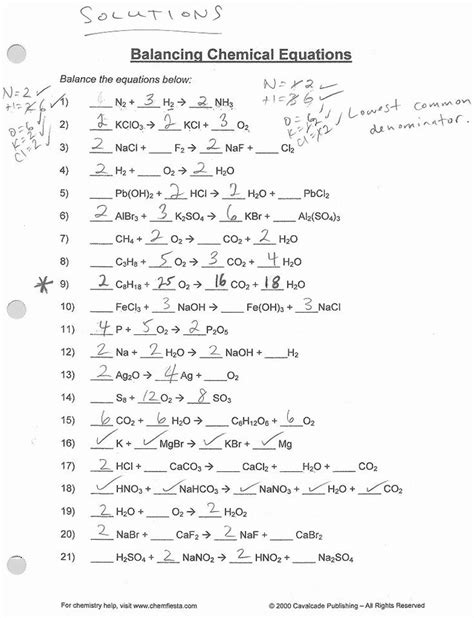 Explorelearning balancing chemical equations answer key vocabulary: 50 Balancing Equations Worksheet Answers in 2020 ...