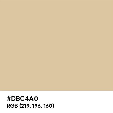 Champagne Beige Color Hex Code Is Dbc4a0