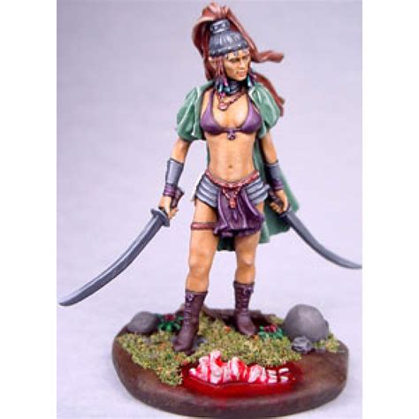 Dark Sword Miniatures Parkinson Masterworks Jinsu Babe Female Dual Wield Warrior