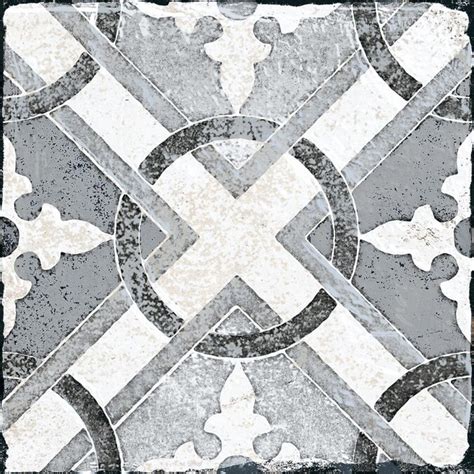 Floors 2000 Variations Grey 8 In X 8 In Glazed Porcelain Encaustic