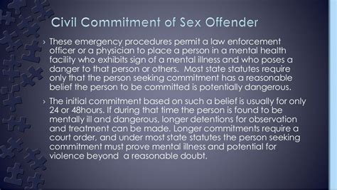 Alice Alverio Civil Commitment Of Sex Offenders
