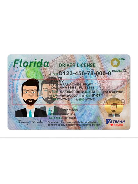 Florida Drivers License Template Percomputers