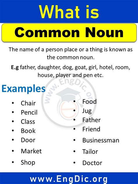 10 Examples Of Common Nouns In English With Pdf Common Nouns Nouns