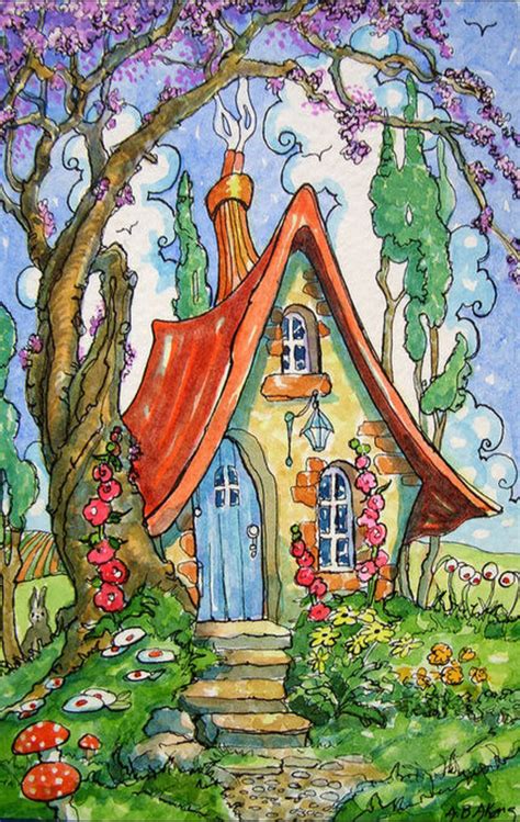 If I Had A Cottage Print From Original Storybook Cottage Etsy