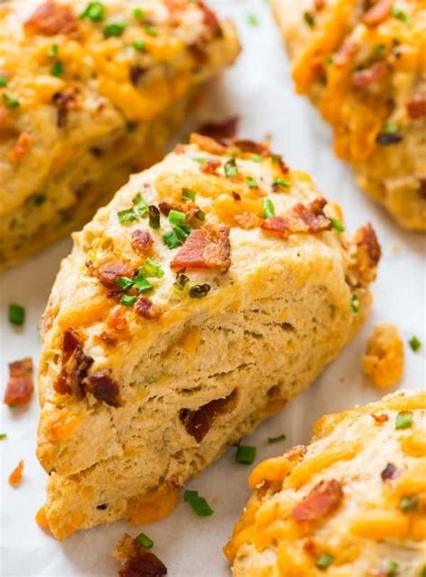 Savory Scones With Bacon Cheddar And Chive