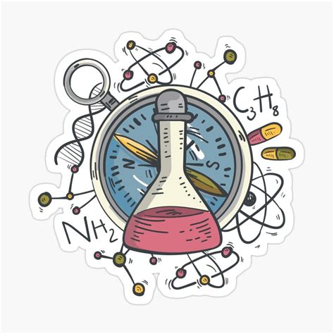 Science Sticker By Ibruster Science Stickers Chemistry Art Sticker